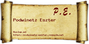 Podwinetz Eszter névjegykártya